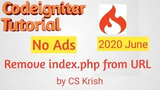 How to Remove index.php From Url Codeigniter Tutorial