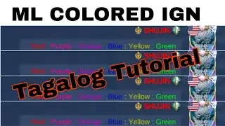 How to add color in Mobile Legends IGN | Tagalog tutorial