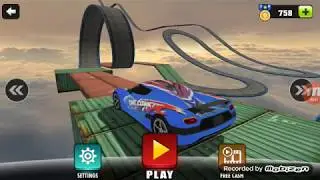Impossible Stunt Car Tracks 3D Blue Car Driving Stunts Levels 08   Android GamePlay2019