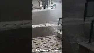 Grandinata a Porto Sant'Elpidio. Strade allagate
