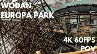 Wodan front row POV 4K 60 fps  - Europa Park Germany 2024