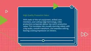 Audience Captivated: The Role of Video Production Companies