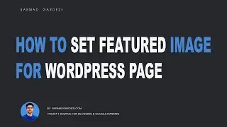 How to Set Featured Image of Wordpress Page