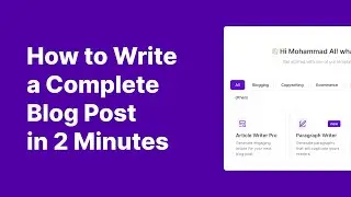 AI writing tool: How to Write a Blog Post in Less Than 2 Minutes with AI