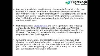 Travel Itinerary Software
