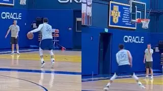 Stephen Curry participates in first full practice since shoulder injury, rocks a full arm sleeve 👀