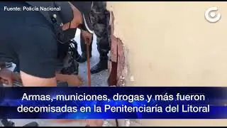 Guayaquil: decomisan armas, municiones, drogas en un operativo en la Penitenciaria del Litoral.