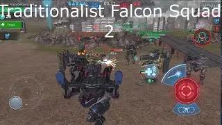 Traditionalist Falcon Squad 2. 90% resistance. War Robots Test Server.