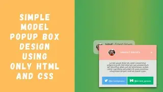 Simple Model Popup Box Design Using Only HTML AND CSS || Code Mark