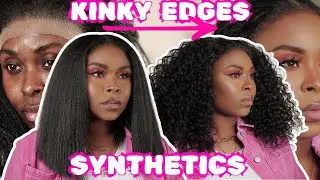How to do kinky edges  🔥 using 2 NEW KINKY EDGE Wigs | SENSATIONNEL KINKY BOB 14" & KINKY CURLY 18"