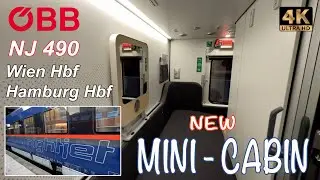 Vienna 🇦🇹 to Hamburg 🇩🇪 with Austrian Railways on night train in mini-cabin.