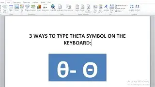 How to type theta symbol in Microsoft Word using keyboard - Shortcuts and Alt Code for theta symbol