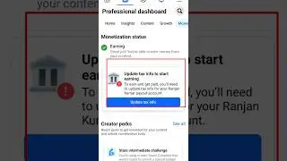 Facebook me update tax info to start earning problem slove 