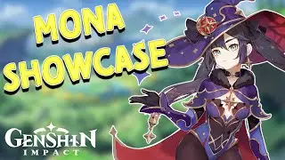 MONA IS HERE | Skills & Talents Showcase | Genshin Impact CN OBT