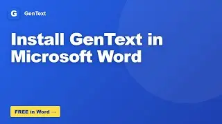 How to Install GenText in Microsoft Word