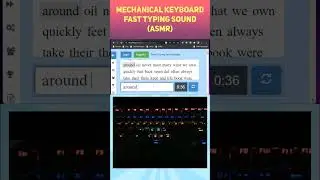 Mechanical keyboard fast typing sound [ ASMR ]