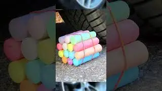 Crushing Crunchy & Soft Things by Car! #shorts #crushing #asmr #crunchy