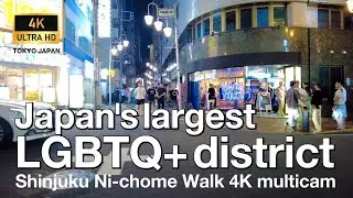 Shinjuku Ni-chome [Tokyo Japan] 4K Multicam Walking Tour