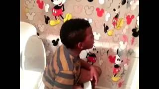 This girl is on fire! Toilet scene!