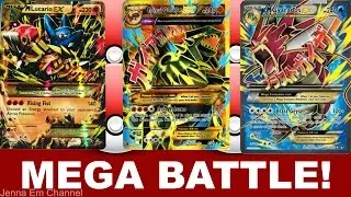 Pokemon Mega Lucario EX & Primal Groudon VS. Shiny M. Gyarados! Jenna Em PTCGO