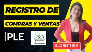 REGISTRO DE COMPRAS Y VENTAS PLE 2023
