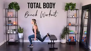 Total Body Bench + Dumbbell Workout | Full Body At-Home Bench Workout