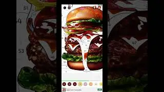 Countdown to Halloween Dark Scary Bloody Hamburger Speedpaint by numbers NOT FOR KIDS