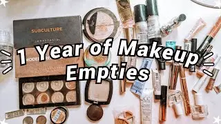 1 Year of Makeup Empties // ALL The Makeup I Used Up This Year!