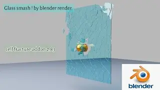 glass smash using cell fracture addon in new 2.83 by blender render