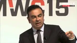 Carlos Ghosn's First Appearance on the Mobile World Congress