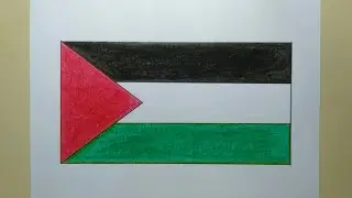 Cara menggambar bendera Palestina || How to draw the Palestinian flag