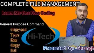 How to create File in Ms Dos