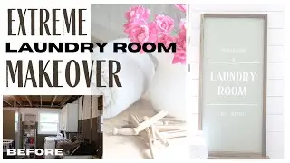 Laundry Room Makeover ~ Before and After Laundry Room ~ DIY Laundry Room Makeover