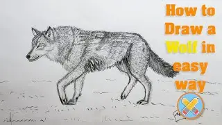 how to draw a wolf