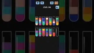 Water Color Sort Level 315 Walkthrough Solution iOS/Android