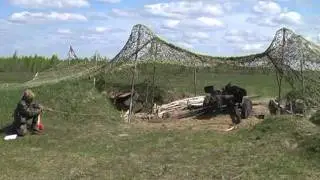 стрельба артиллерии.