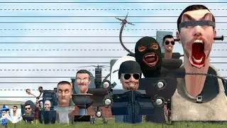ALL SKIBIDI TOILET BOSSES SIZE COMPARISON In Garry's Mod!
