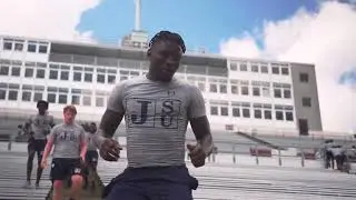 Coach Prime & Thee Jackson State Football Team: Running The Stairs In 