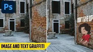 How to place an Image or Text as Graffiti - Photoshop Tutorial