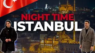 Istanbul Night Walking Tour | Yeni Cami Mosque to Galata Tower 🇹🇷