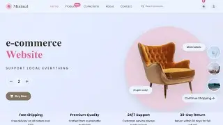 E-Commerce Website Using HTML CSS JavaScript | Complete Furniture Store Web Design Project
