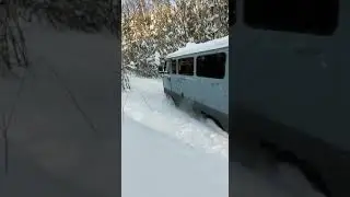 Уаз буханка по снегу,ЗМЗ 410,глубокий снег