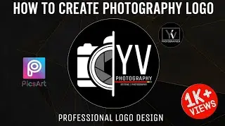 Picsart Tutorial | how to design a logo in Picsart  Professional Photography logo (YV PHOTOGRAPHY)