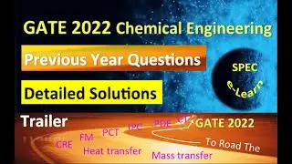 GATE 2022 Chemical Engineering – Previous Year Questions And Detailed Solutions: Trailer