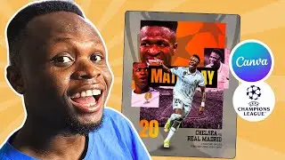 Design a UEFA Championship Matchday Poster in Canva | Canva Tutorial for Beginners