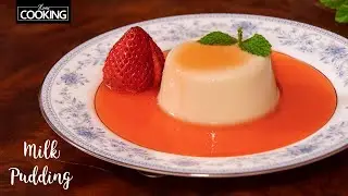 Vanilla Milk Pudding | Eggless Milk Pudding | Strawberry Recipes | Dessert | Eggless Recipes