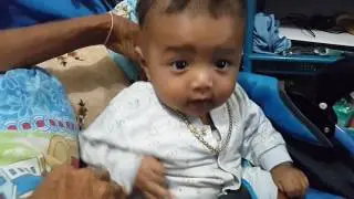 heboh anak kecil pakai kalung emas rantai berat puluhan kilo