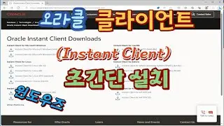 윈도우즈에 오라클 데이터베이스 Instant Client 설치 방법 (아주 작은 크기)