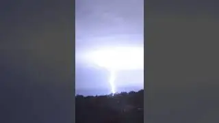 Thunderstorm on a winter night #shorts #lightning #rain