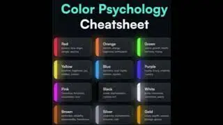 COLOR PSYCHOLOGY CHEATSHEET 